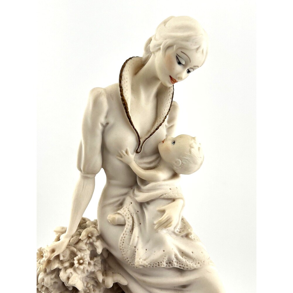 Vtg 1988 Giuseppe Armani Maternity w/ Flowers Figurine Mother & Child Italy EUC - Picture 3 of 15